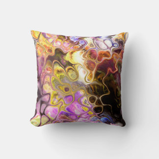 almohada de tira de mármol amarillo y púrpura