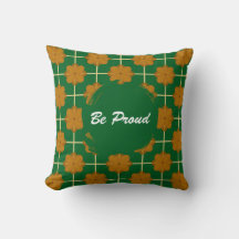 Almohada de Tirada de Baldosa Floral Retro Terra B