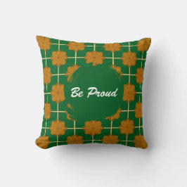 Almohada de Tirada de Baldosa Floral Retro Terra B