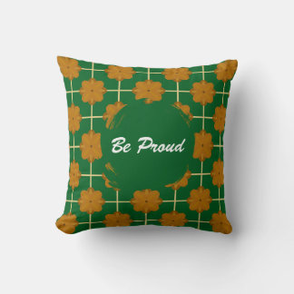 Almohada de Tirada de Baldosa Floral Retro Terra B