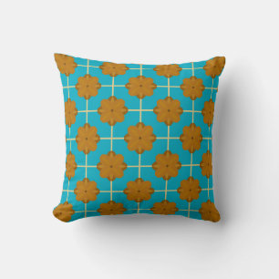 Almohada de Tirada de Baldosa Floral Retro Terra B