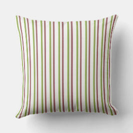 almohada de tirada de rayas verdes