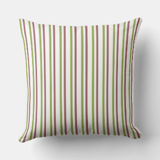 almohada de tirada de rayas verdes