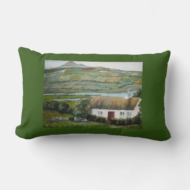 Almohada de Tirada Lumbar Irlandesa Cottage Irland (Anverso)