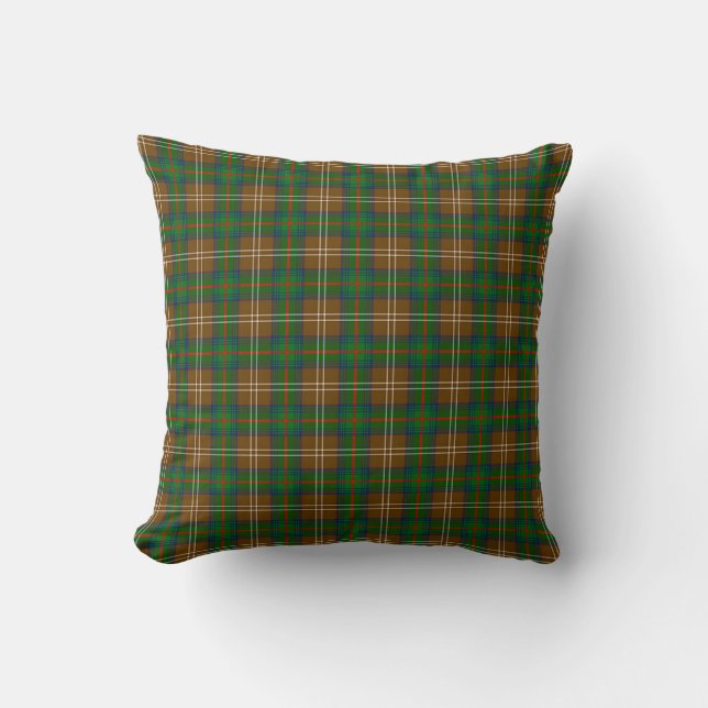 Almohada de tirar a cuadros escoceses Plaid Chisho (Anverso)