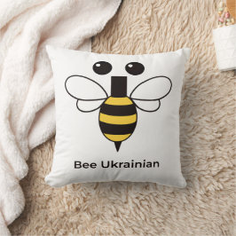 Almohada de tirar abeja ucraniana linda minimalist