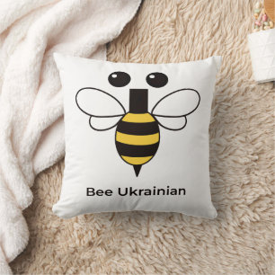 Almohada de tirar abeja ucraniana linda minimalist