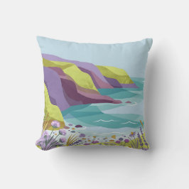 Almohada de Tirar Acantilado Costero Lavanda Lima