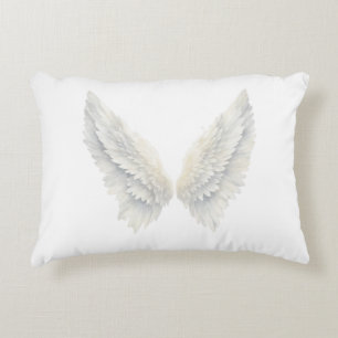 Almohada de Tirar Alas de Ángel Blanco Elegante