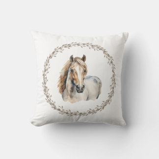 Almohada de tirar caballo gris