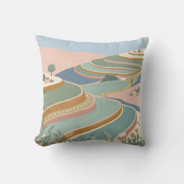 Almohada de Tirar Campo de Terrazas de Arroz