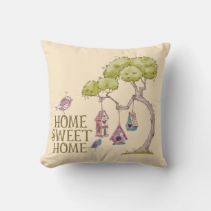 Almohada de tirar casa de pájaro pájaro