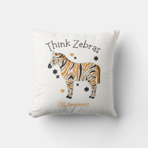 Almohada de tirar cebra acogedora con síndrome de 