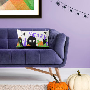 Almohada de Tirar Cementerio Espeluznante