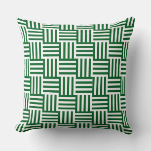 Almohada de tirar con enrejado verde