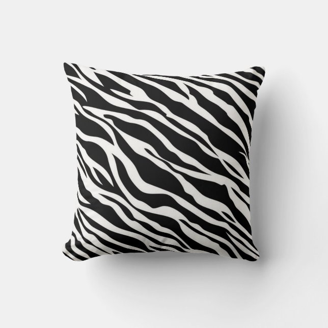 Almohada de tirar con estampado de cebra (Anverso)