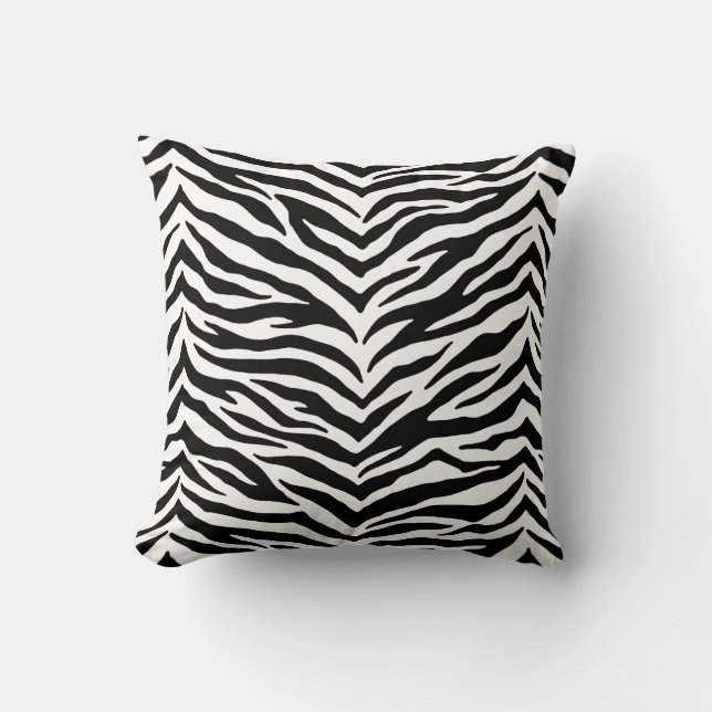 Almohada de tirar con estampado de cebra (Anverso)