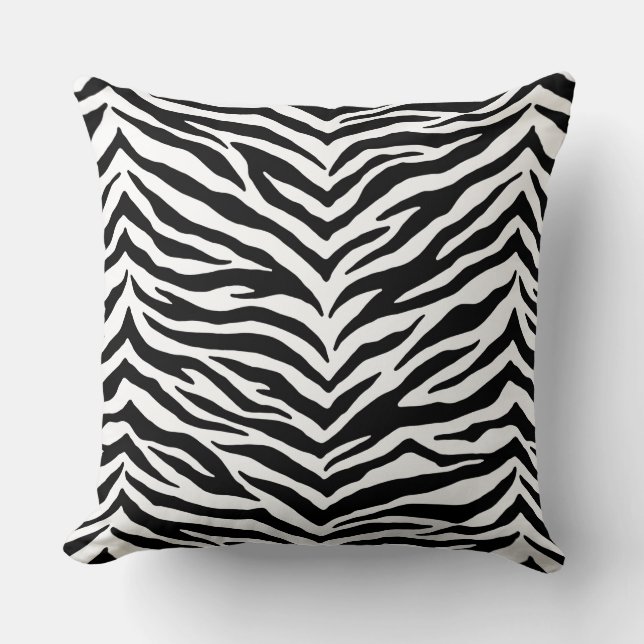 Almohada de tirar con estampado de cebra (Anverso)