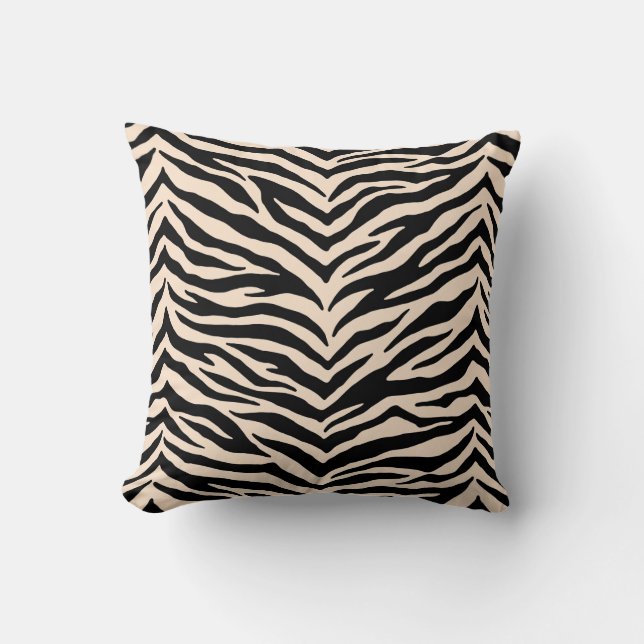 Almohada de tirar con estampado de cebra (Anverso)