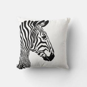 Almohada de tirar con estampado de cebra