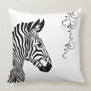 Almohada de tirar con estampado de cebra