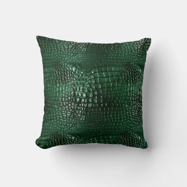 Almohada de tirar con estampado de cocodrilo (Anverso)