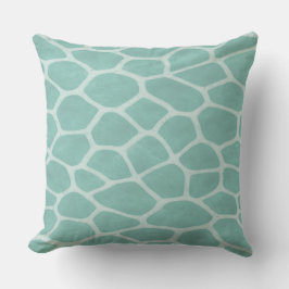 almohada de tirar con estampado de jirafa verde
