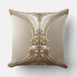 Almohada de Tirar con Marco Dorado Ornamentado con