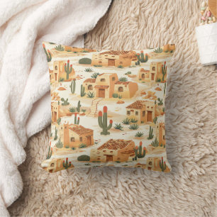 Almohada de Tirar con Patrón de Adobe del Suroeste