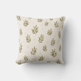Almohada de Tirar con Rama de Olivo en Acuarela Me