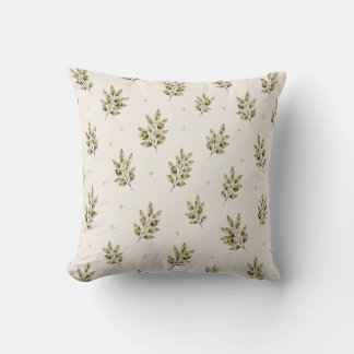 Almohada de Tirar con Rama de Olivo en Acuarela Me
