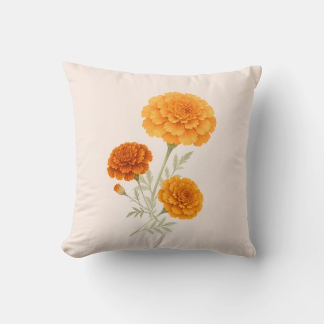 Almohada de Tirar con Ramo de Marigold (Anverso)