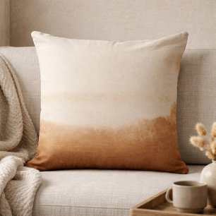 Almohada de tirar con raya dorada y taupe