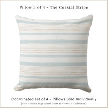 Almohada de Tirar con Rayas Costeras