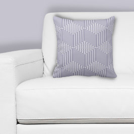 Almohada de Tirar con Rayas Grises y Cuadrados de 