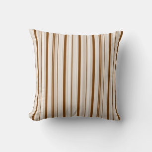 Almohada de tirar con rayas marrones