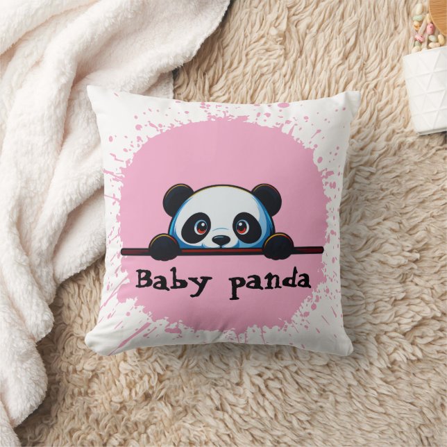 Almohada de tirar con salpicaduras rosadas de bebé (Manta)