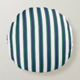Almohada de Tirar Costera a Rayas Azul Marino y Ve