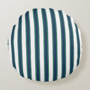 Almohada de Tirar Costera a Rayas Azul Marino y Ve