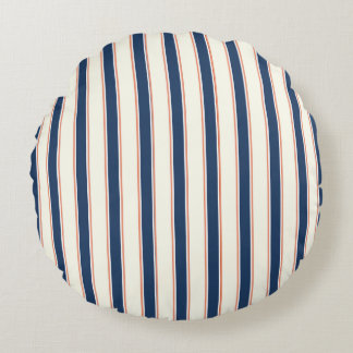 Almohada de Tirar Costera a Rayas Azules Marinos y