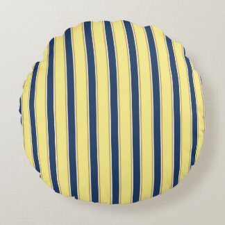 Almohada de Tirar Costera a Rayas Azules y Amarill