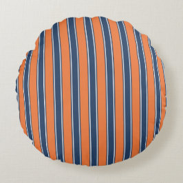 Almohada de Tirar Costera a Rayas de Azul Marino y