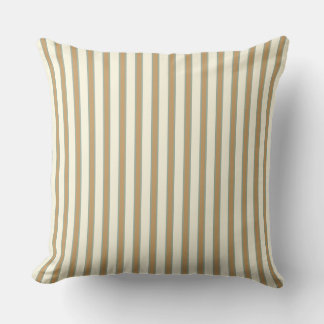 Almohada de Tirar Costera a Rayas Verde Camel & Sa