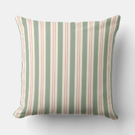 Almohada de Tirar Costera con Rayas de Verde Salvi
