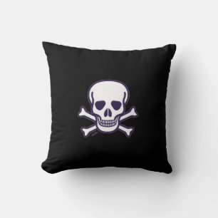 Almohada de tirar de algodón cuadrado negro con ca