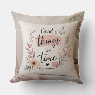 Almohada de Tirar de Algodón Floral Estética