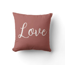 Almohada de tirar de amor Terracota Rojo Blanco