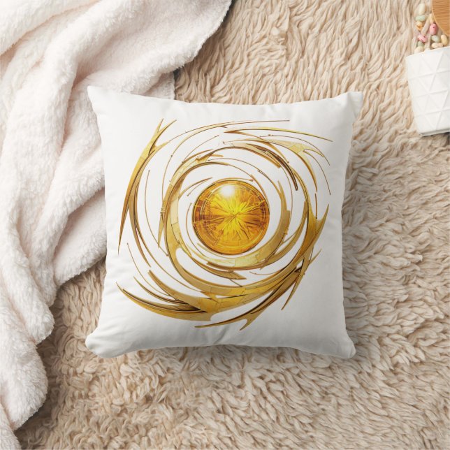 Almohada de Tirar de Arte de Sol Dorado (Manta)