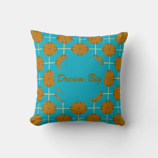 Almohada de Tirar de Baldosa Floral Retro Terra Bl