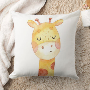 Almohada de tirar de bebé jirafa dormida linda